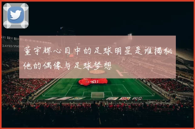 董宇辉心目中的足球明星是谁揭秘他的偶像与足球梦想